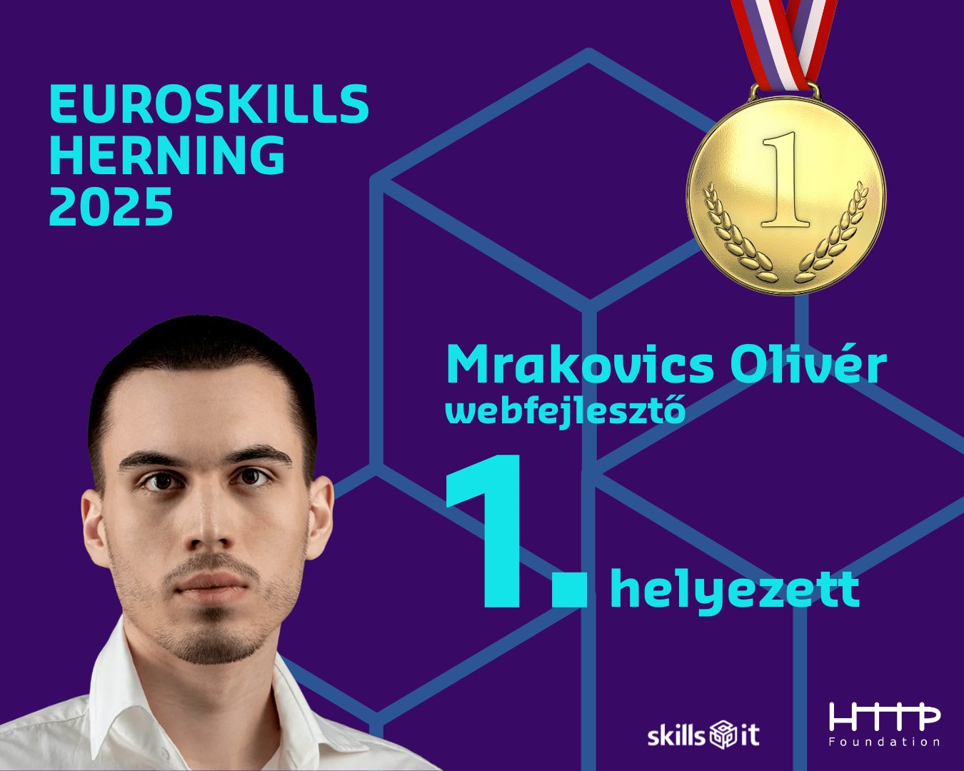 Mrakovics Olivér webfejlesztő verseny euroskills 2025